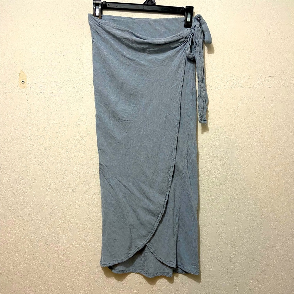 MIKEY & JOEY: Blue Wrap Skirt
